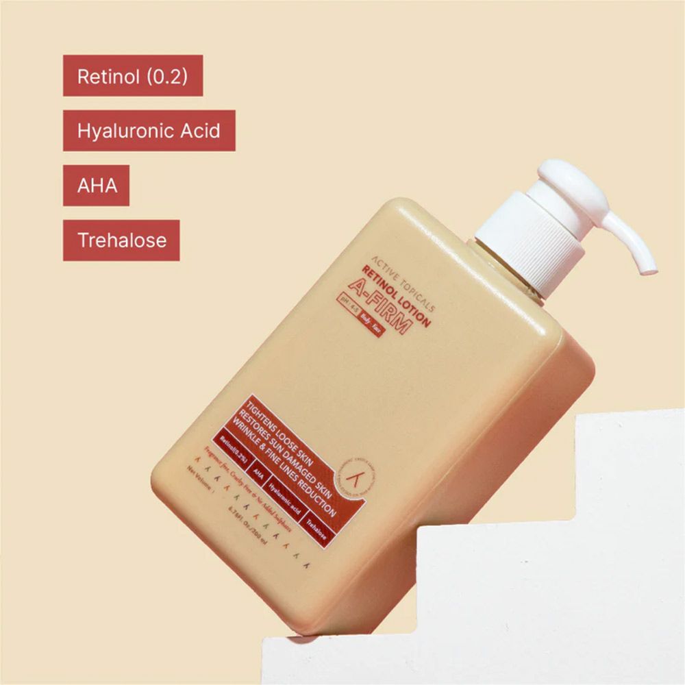 3 - Active Topicals A-Firm Retinol Body Lotion,  200 ml  for Wrinkle & Fine Lines Reduction 