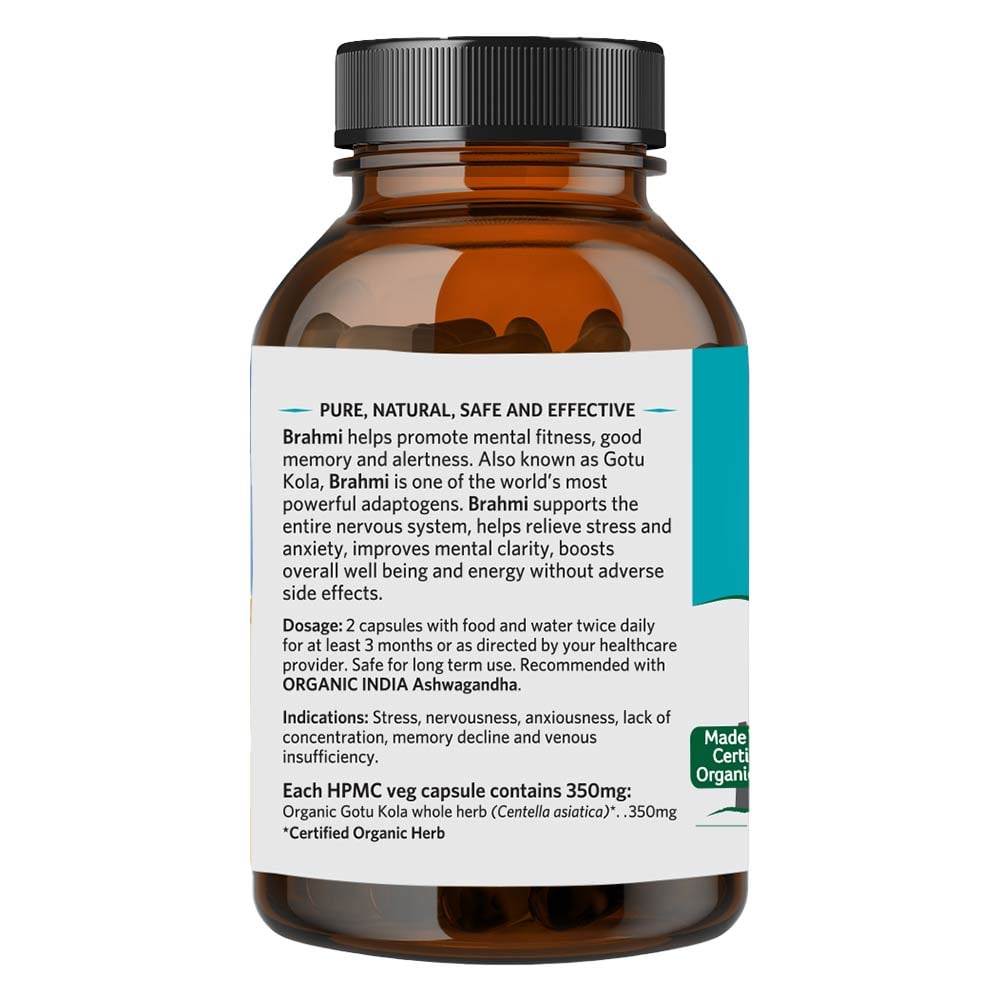 3 - Organic India Brahmi,  180 capsules 