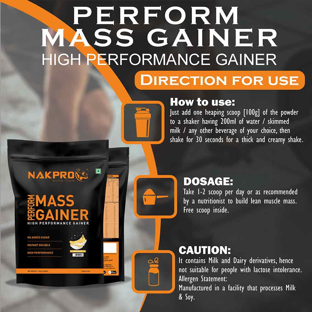 5 - Nakpro Perform Mass Gainer,  2.2 lb  Cookies & Cream (Pack of 5) 