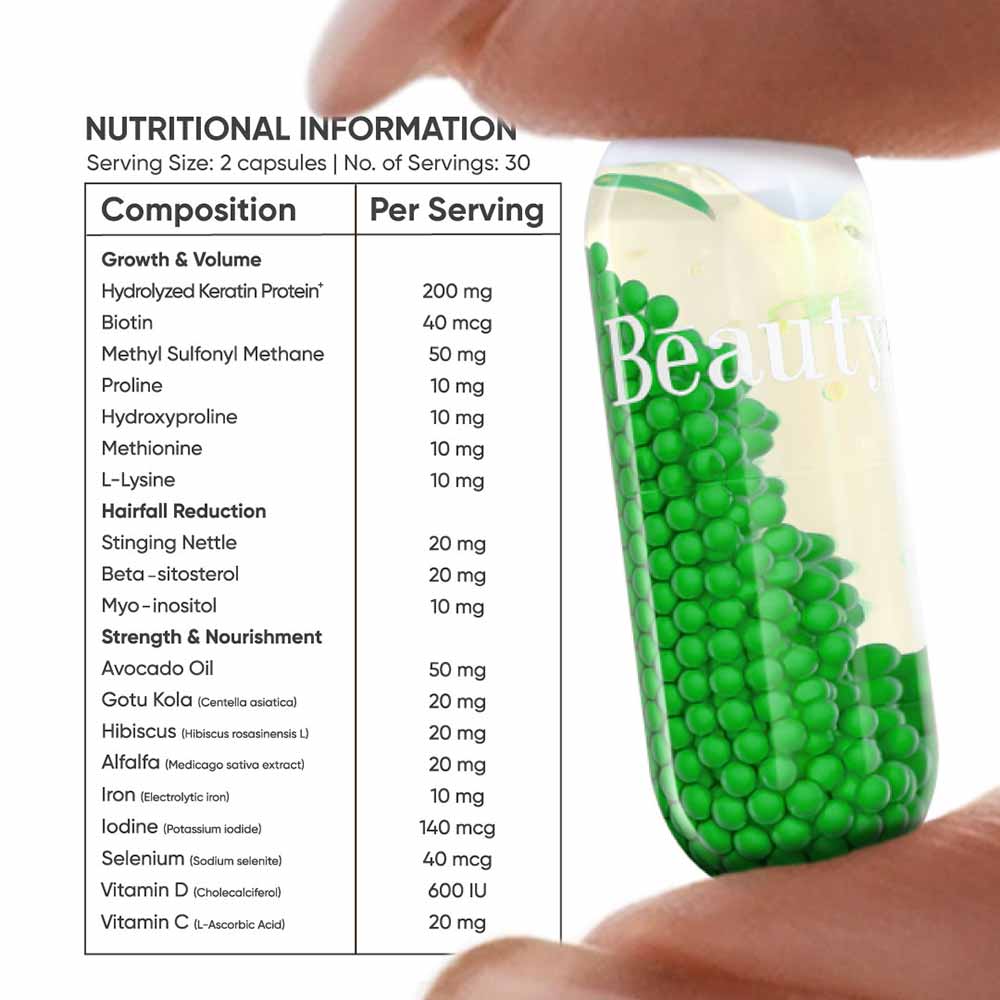 4 - Beautywise Hair Rescue Hydrolyzed Keratin & Biotin,  60 capsules  Unflavoured 