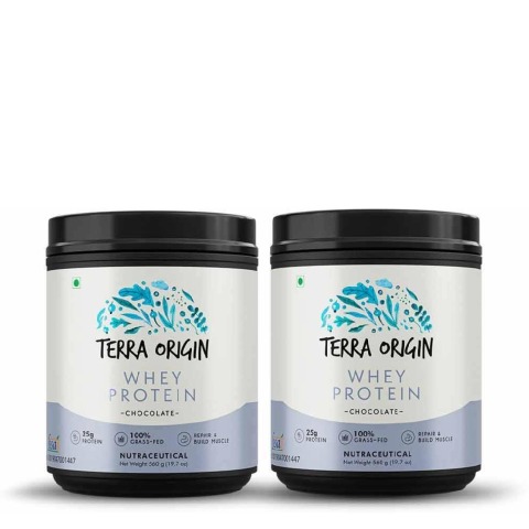 1 - Terra Origin Whey Protein,  1.23 lb  Chocolate (Pack of 2) 
