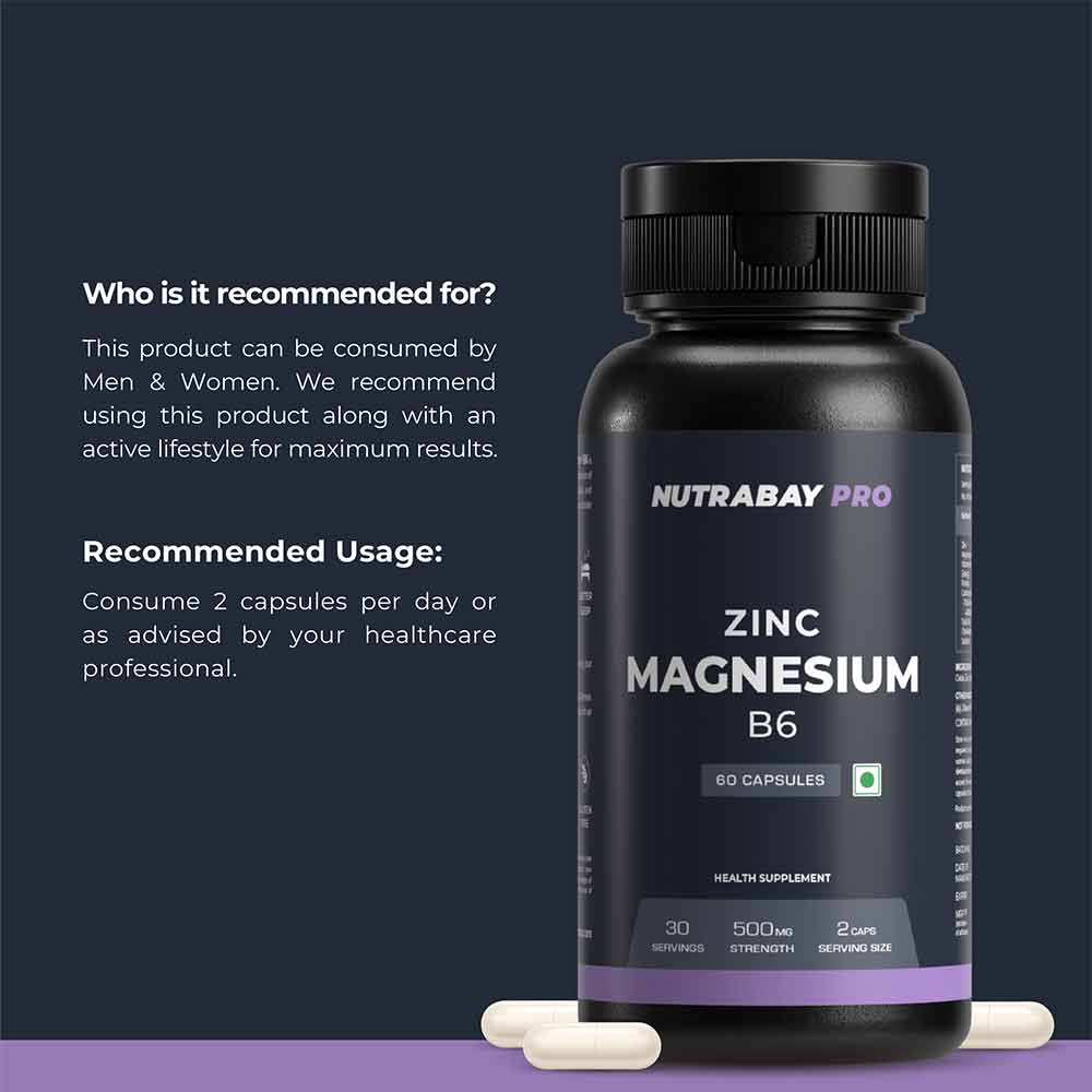 7 - Nutrabay Pro Zinc Magnesium B6,  60 capsules 