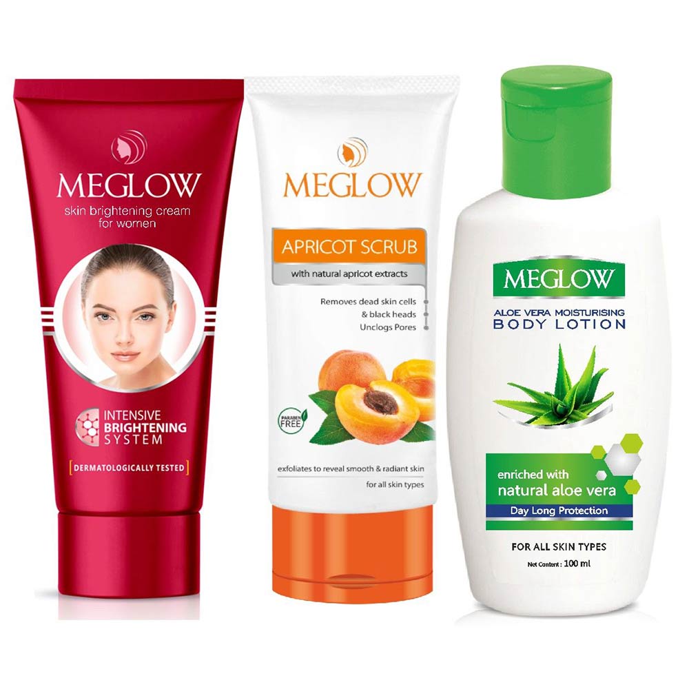 1 - Meglow Women Skin Care Combo Pack,  3 Piece(s)/Pack  for All Skin Types 