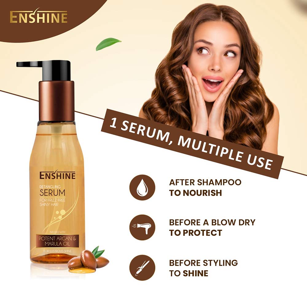 3 - Enshine Detangling Hair Serum,  110 ml  for Frizz Free Shiny Hair 