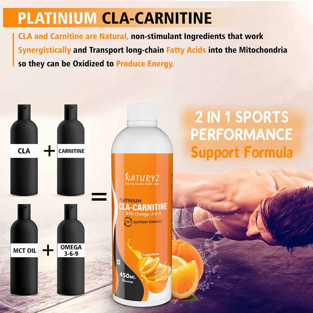 5 - Naturyz Platinum CLA-Carnitine Flavour Orange,  450 ml 