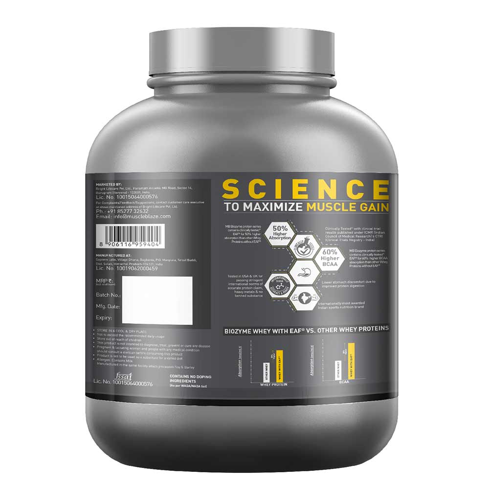 2 - MuscleBlaze Biozyme Performance Whey, 4.4 lb Choco Cinnamon Swirl