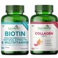 Simply Herbal Biotin 90 Capsules & Collagen 60 Capsules Combo,  2 Piece(s)/Pack  Unflavoured 