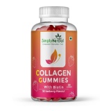 Simply Herbal Collagen Gummies with Biotin,  30 gummies  Strawberry 
