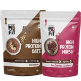 MuscleBlaze High Protein Oats & Muesli 1 kg Combo