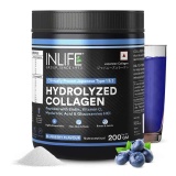 INLIFE Hydrolyzed Collagen Peptides,  200 g  Blueberry (Clinically Proven Japanese Type 1 & 3) 