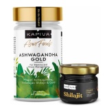 Kapiva Himalayan Shilajit 20g & Ashwagandha Gold 60 Capsules Combo,  2 Piece(s)/Pack 