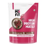 MuscleBlaze High Protein Muesli,  1 kg  Dark Chocolate & Cranberry 