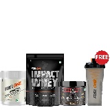 Fuel One Impact Whey Protein 1kg Chocolate & Creatine Monohydrate 100g & Dead-Lift Pre Workout 100g Combo