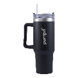Pumpd Chugger Tumbler with Straw, Cap & Holder,  Black  1.2 L 