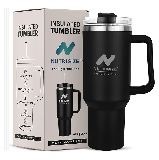 GHC Nutrigize Stainless Steel Tumbler Hot and Cold with Handle,  Black  1.2 L 