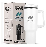 GHC Nutrigize Stainless Steel Tumbler Hot and Cold with Handle,  White  1.2 L 