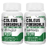 NutriJa Coleus Forskohlii Extract 500mg,  60 capsules  Unflavoured (Pack of 2) 