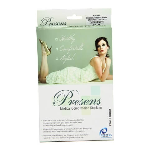 Presens Medical Compression Stockings Thigh Length(OTC-301),  Medium 