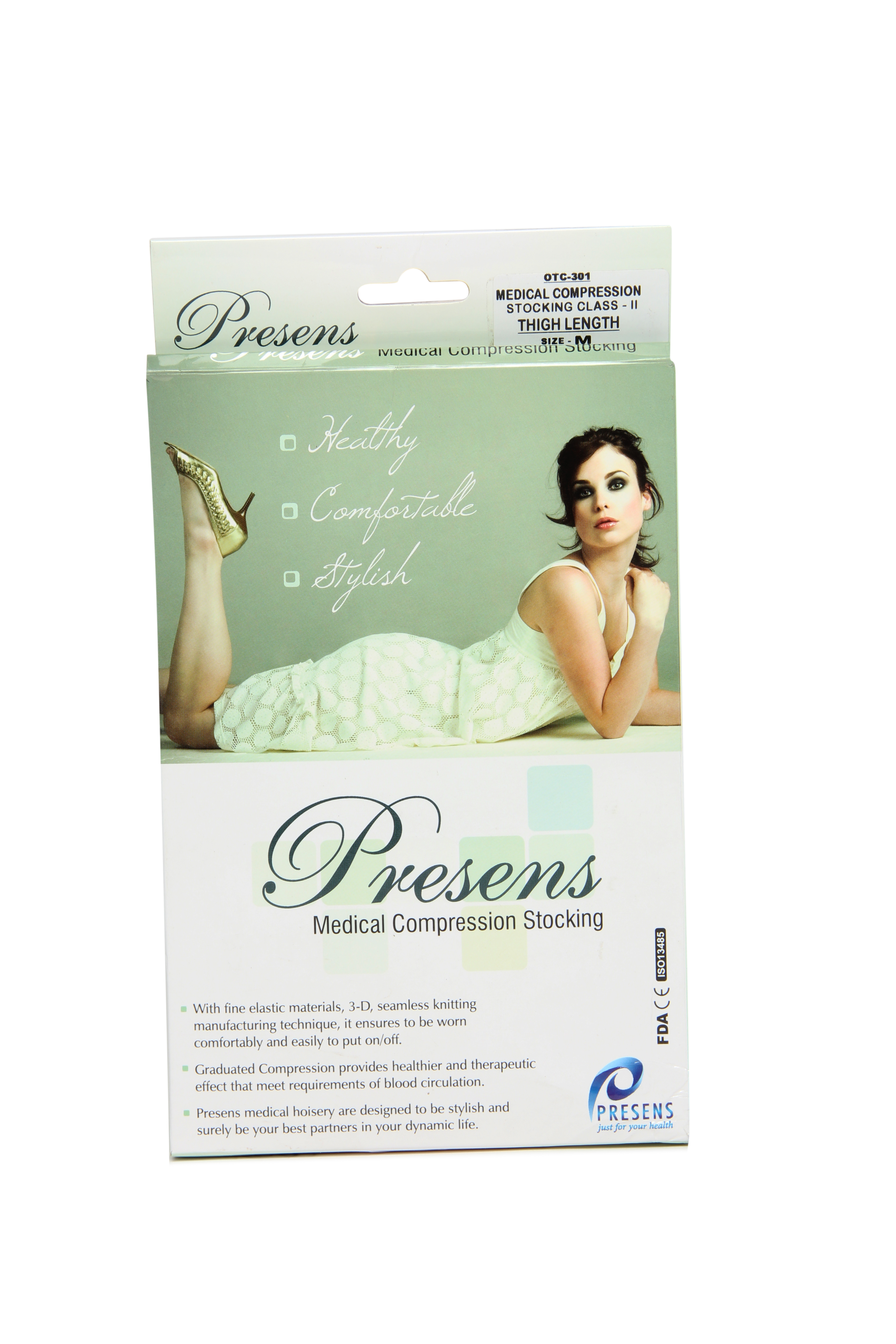 Presens Medical Compression Stockings Thigh Length(OTC-301),  Medium 