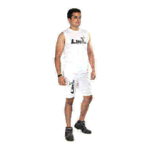 MuscleBlaze Limitless Sleeveless T-Shirt,  White  XXL 