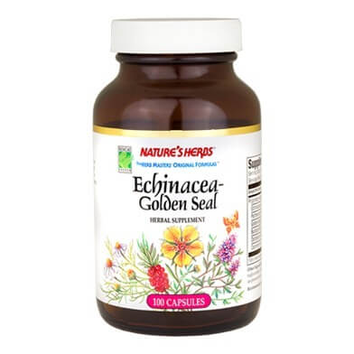 Nature's Herbs Echinacea Goldenseal, 100 capsules