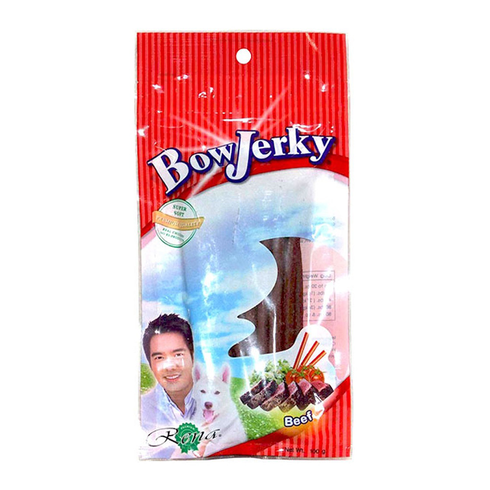 Bow Jerky Beef Treat,  Dogs  100 gm 