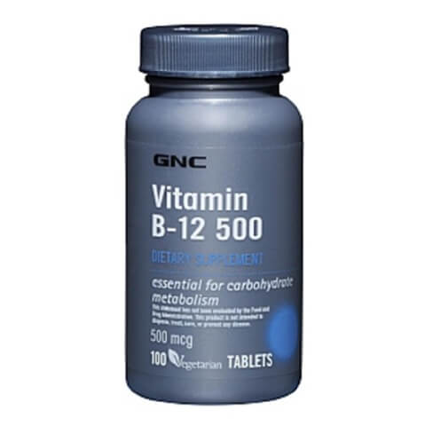 GNC Vitamin B-12 (500 mcg),  100 tablet(s)  Unflavoured 