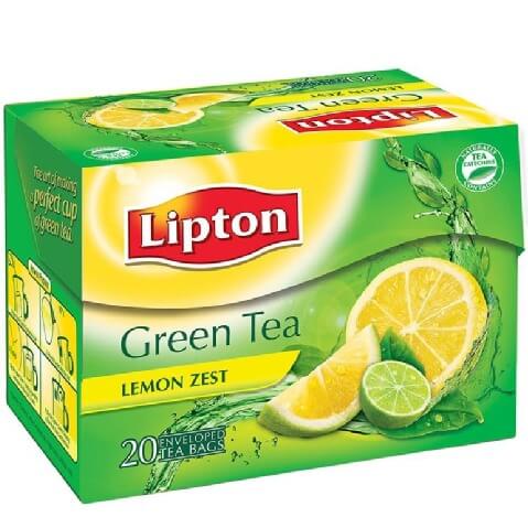 Lipton Green Tea,  20 Piece(s)/Pack  Lemon Zest 