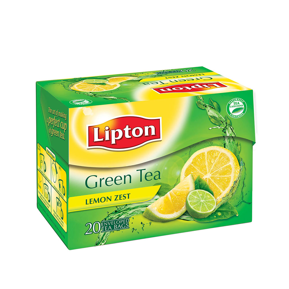 Lipton Green Tea,  20 Piece(s)/Pack  Lemon Zest 