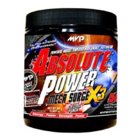 MVP Biotech Absolute Power Mega  Surge X3,  0.6 lb  50 Servings  Electric Punch 