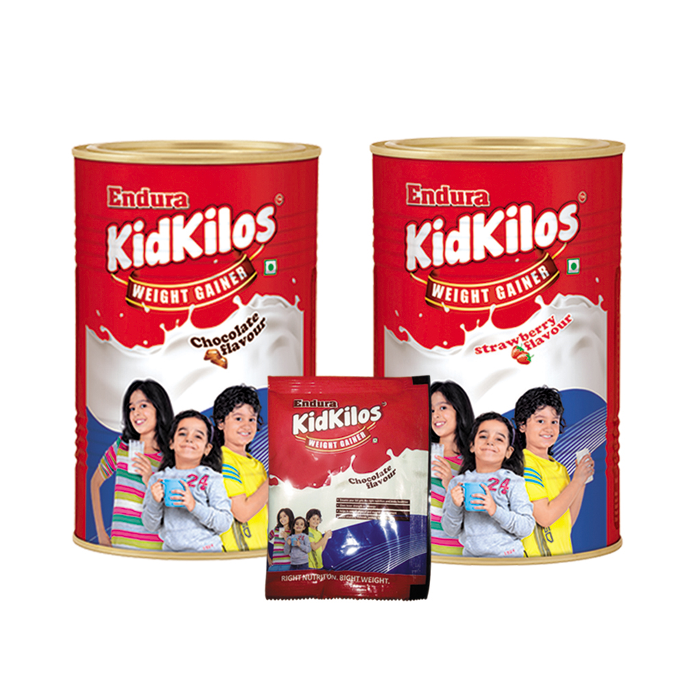 Endura KidKilos Combo Pack, Strawberry + Chocolate 530 g