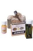 Soulflower Jute Mini Bath Set With  Green Tea & Tangerina Bath Salt