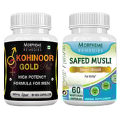 Morpheme Remedies Kohinoor Gold Plus + Safed Musli (Pack of 2),  150 capsules 