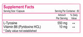 Healthvit L-Tyrosine (550mg),  60 capsules 