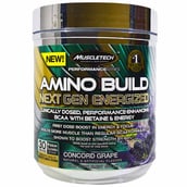 MuscleTech Amino Build Next Gen Energized,  0.61 lb  30 Servings  Concord Grape 