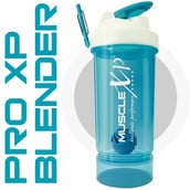 3 - MuscleXP PRO XP Gym Shaker,  Sea Blue (Blender) with Compartment  650 ml 