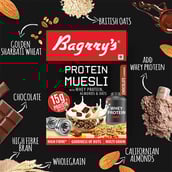 2 - Bagrrys Protein Muesli with Whey Protein, Almonds & Oats,  500 g  Chocolate 