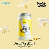 7 - Protein World Whey Protein Concentrate, 2.2 lb Vanilla Ice Cream