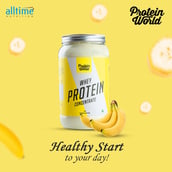 6 - Protein World Whey Protein Concentrate, 2.2 lb Banana Split