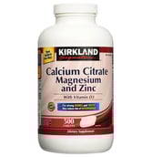 Kirkland Signature Calcium Citrate 500 mg,  500 tablet(s)  Unflavoured 