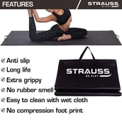 3 - Strauss Yoga Mat Rolling,  Brown  10mm 