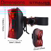 5 - Strauss Bicycle Solar Tail Light, Black