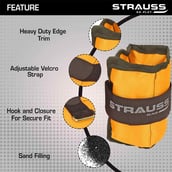 1 - Strauss Ankle Weight (Pair),  Yellow  0.5 kg 