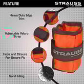 1 - Strauss Ankle Weight (Pair),  Orange  0.5 kg 