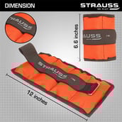 4 - Strauss Ankle Weight (Pair),  Orange  1 kg 