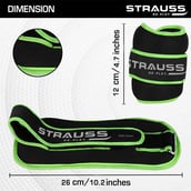 3 - Strauss Round Shape Ankle Weight (Pair), Green 0.5 kg