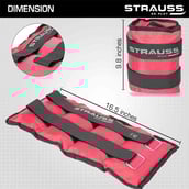 3 - Strauss Ankle Weight (Pair),  Pink  5 kg 