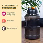6 - Boldfit Gym Gallon Water Jug Bottle, Transparent Black 2.5 L