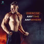 5 - Boldfit Resistance Tube with Foam Handles, Green Free Size