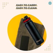 7 - Boldfit Thermo Water Bottle,  Black  750 ml 